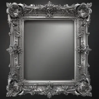 silver frame png