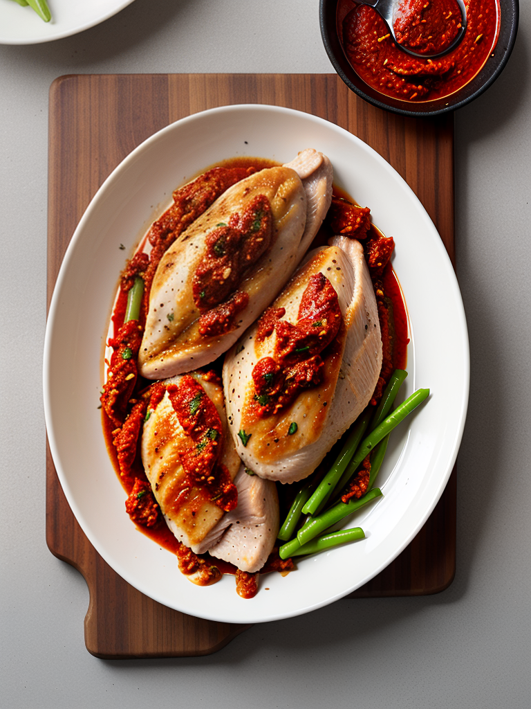 chicken with sundried tomato pesto