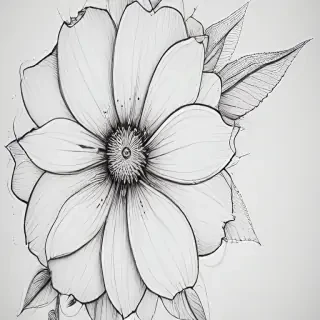 flower line work