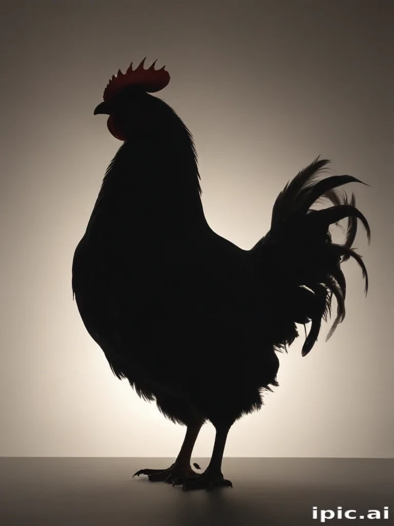 silhouette of a chicken