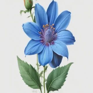 blue flower clip art
