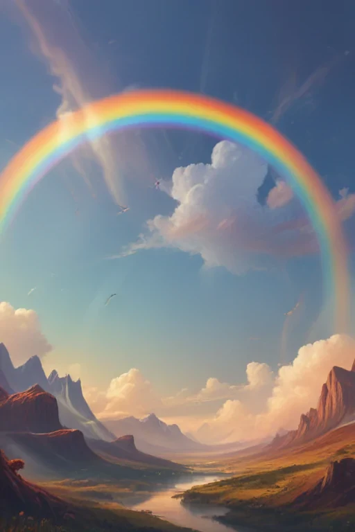 cute rainbow background