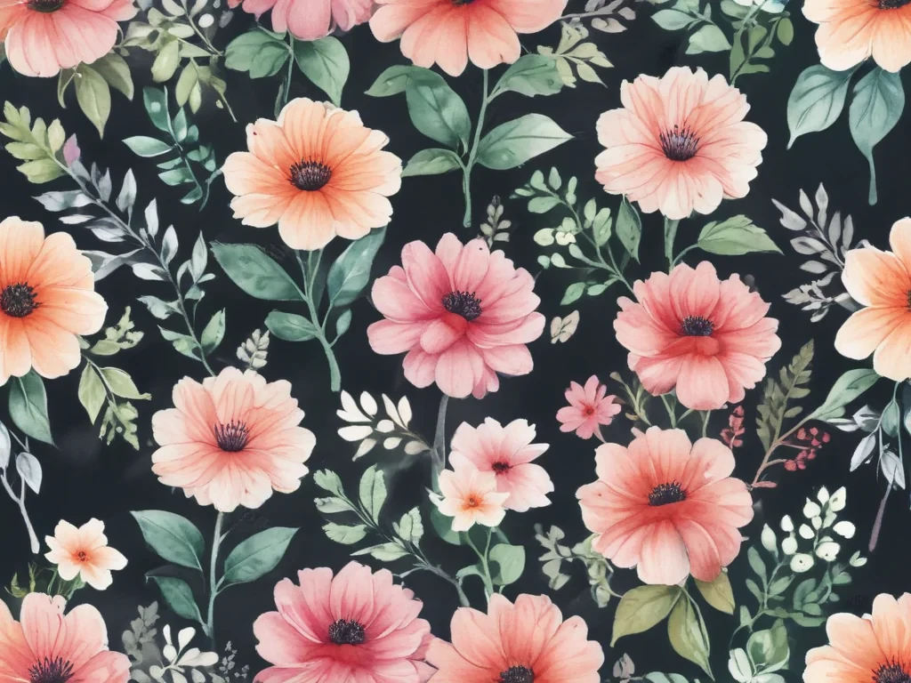 watercolor flowers clipart