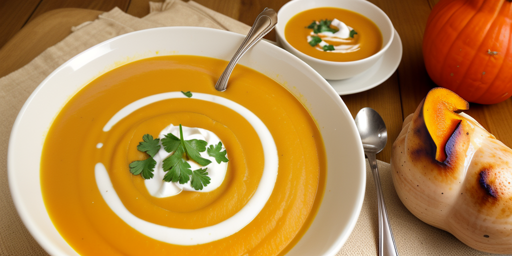 butternut squash soup with chicken