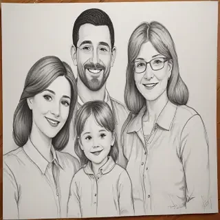 drawings of family