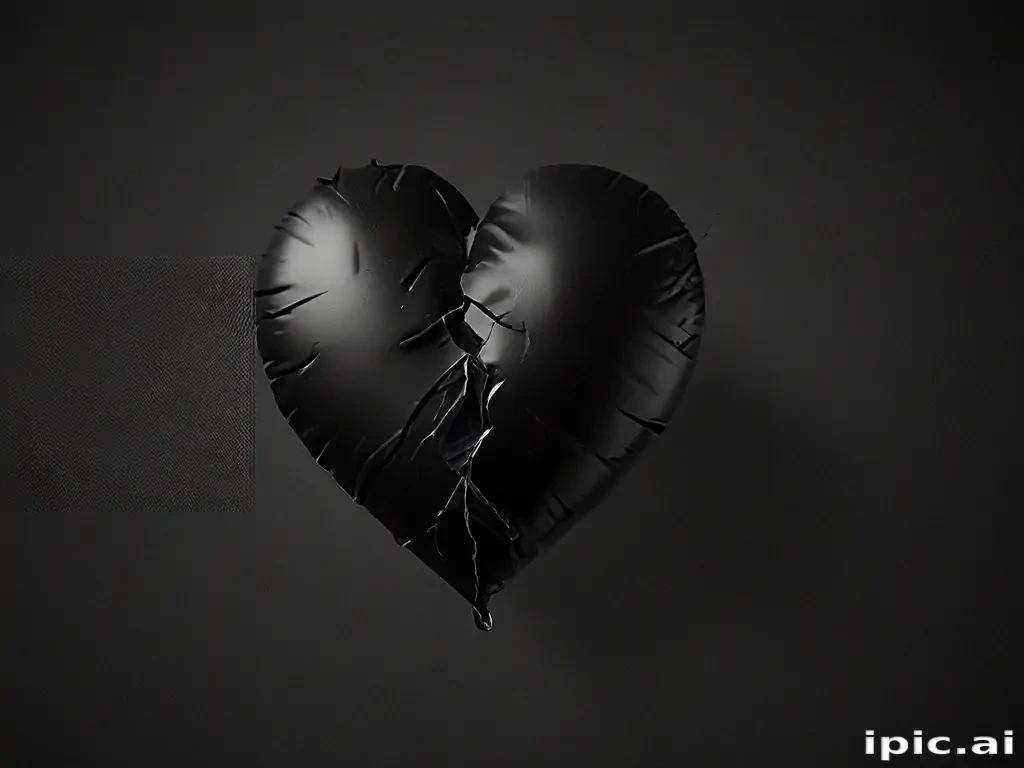 broken heart black
