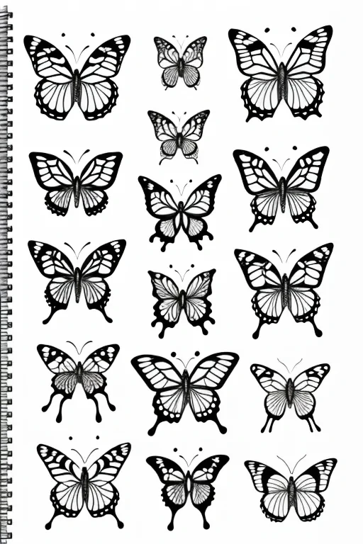 butterflies drawings