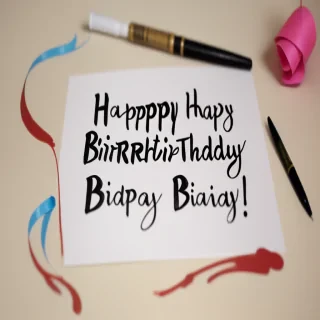 happy birthday calligraphy