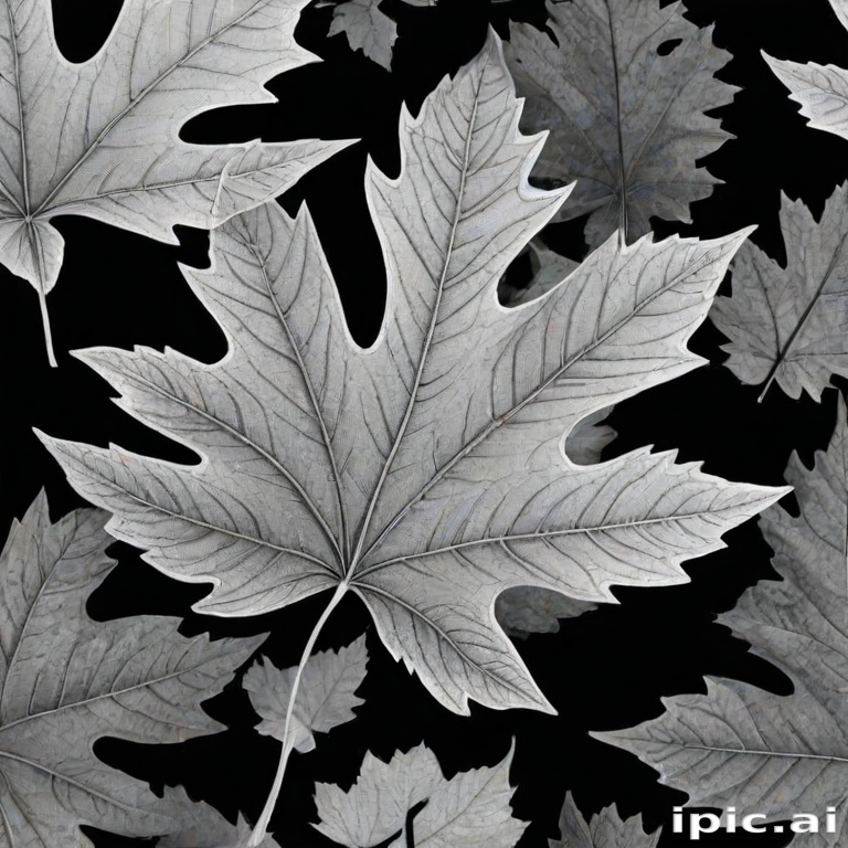 clipart leaf black and white