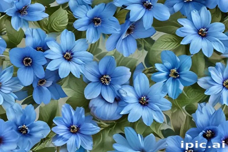 blue flowers transparent background