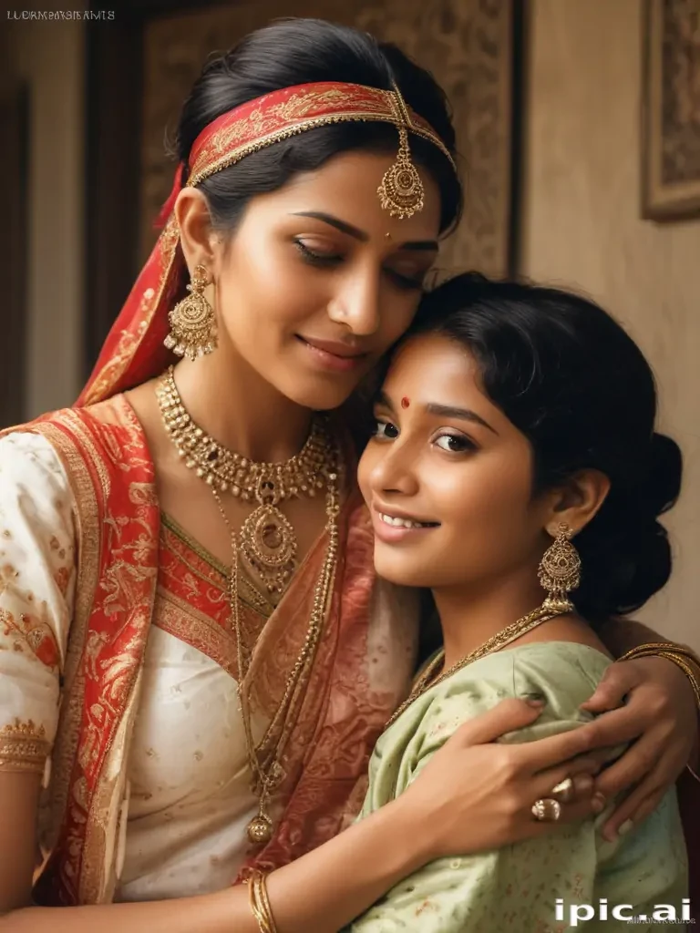 indian son with mom