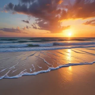 beach background sunset