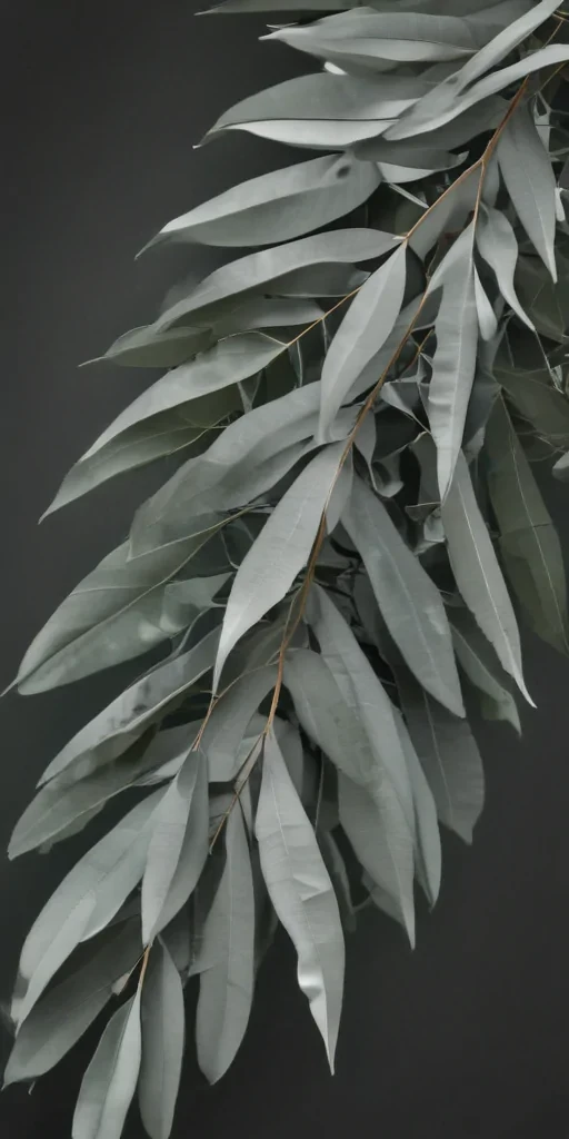 eucalyptus clipart black and white