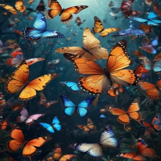 background with butterflies