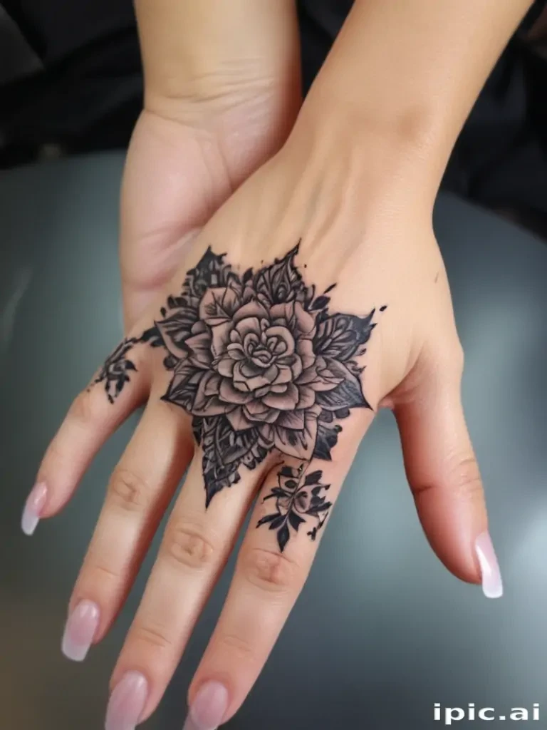 cute hand tattoos for black females
