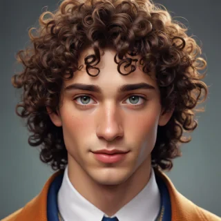 popular male cartoon characters with curly hair