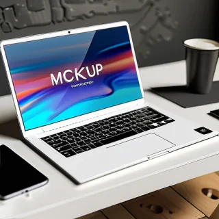 laptop phone mockup