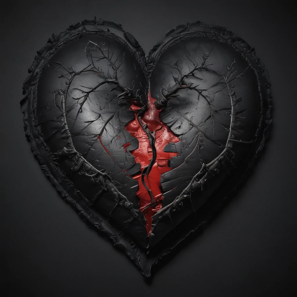 broken heart black