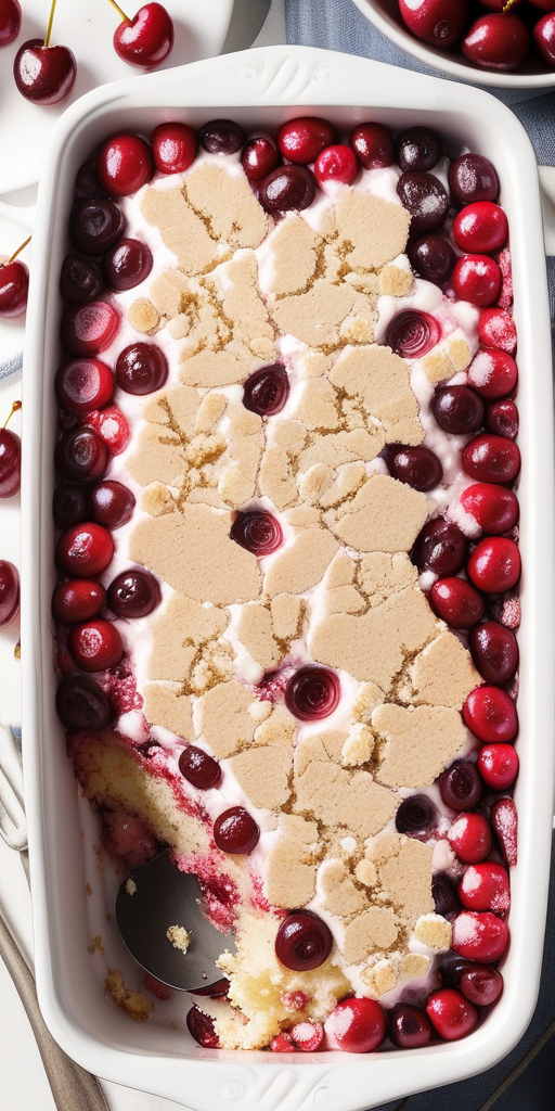 cream cheese cherry dump cake