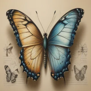drawing butterflies