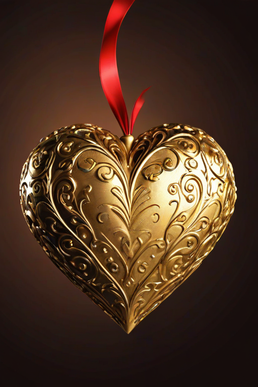 gold heart png