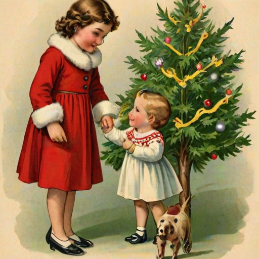 vintage christmas images to print