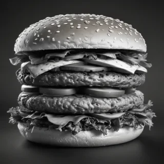 burger clipart black and white