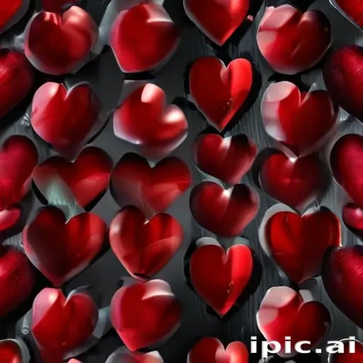 hearts background black
