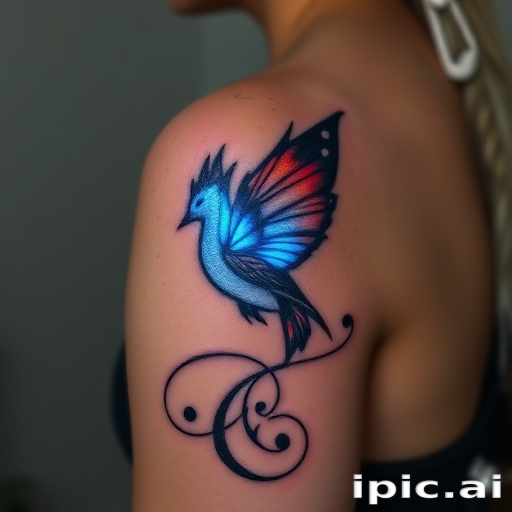 Pioneering augmented reality tattoo called "Living Canvas" incorporating specialized ink and smartphone technology to display animated elements when viewed through a dedicated app static linework serves as
