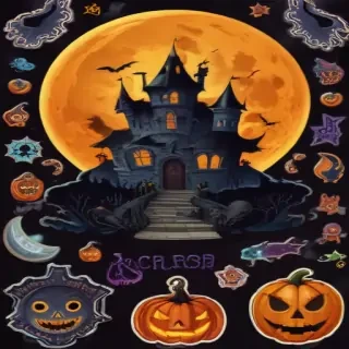 halloween stickers png