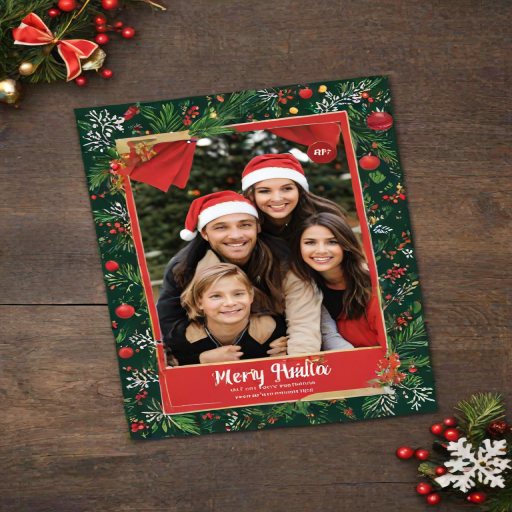 christmas card template psd