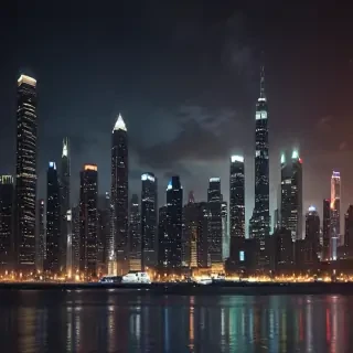 city lights background
