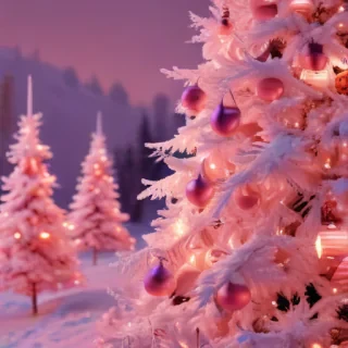 pink christmas aesthetic wallpaper