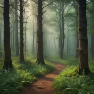 beautiful magical forest background