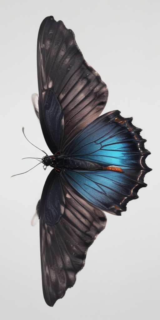 Butterfly Mural Wallpaper | Iridescent Blue Wings Close-up main image 0