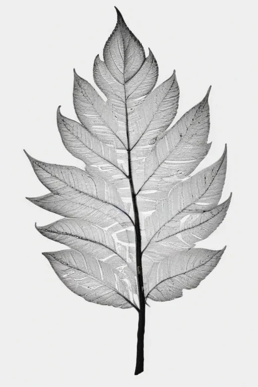 leaves clip art black and white