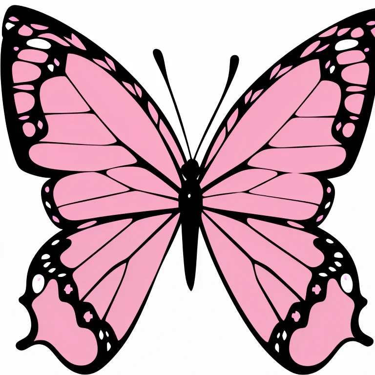 clipart pink butterfly