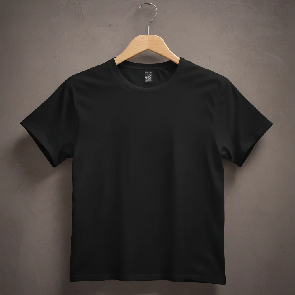 black t-shirt mockup