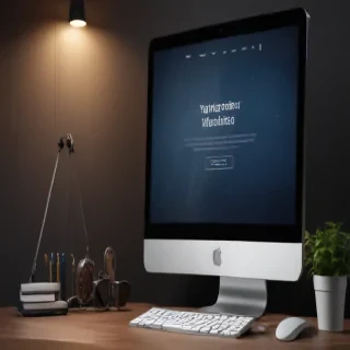 computer website mockup