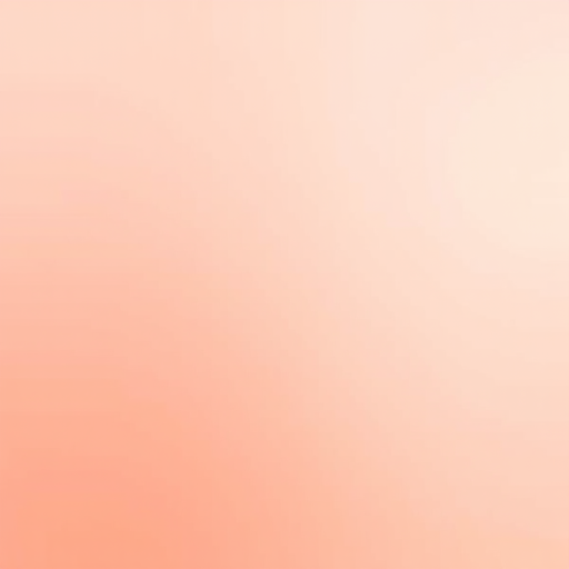 Create a soft gradient background with a smooth transition from light peach at the bottom to a pale pink at the top, using a Canon EOS R5 camera, aperture f/2.8, shutter speed 1/125s, ISO 100, with a portrait view and low-angle perspective to enhance the depth of color.