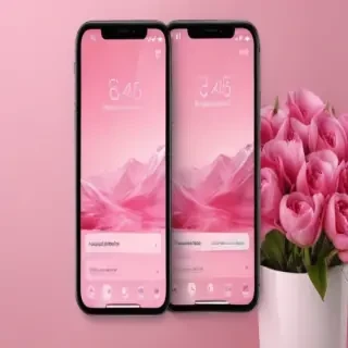 pink home screen