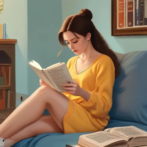 cartoon of reading