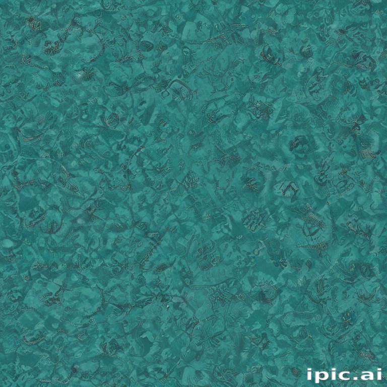 Abstract Turquoise Pattern Featuring Intricate Textures and Organic Shapes