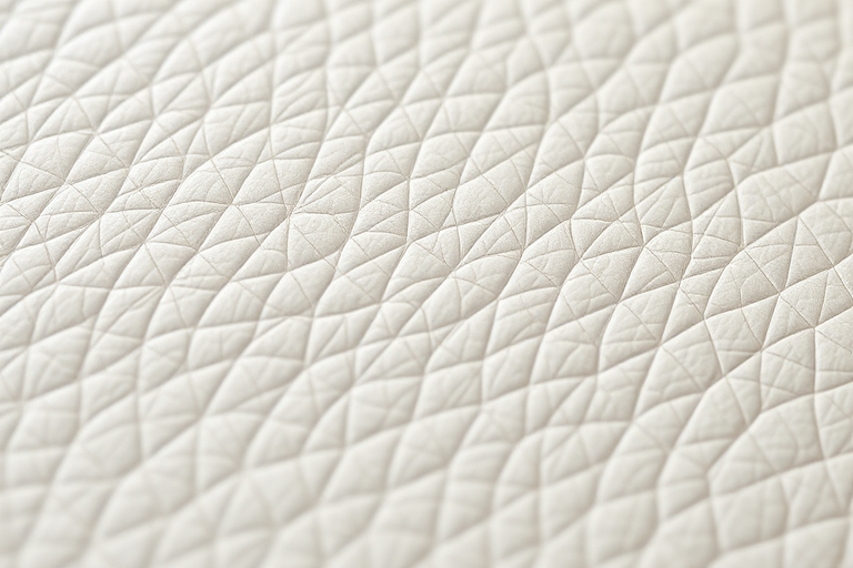 high-resolution close-up of textured cream-colored leather, using a DSLR camera, aperture f/4, ISO 100, shutter speed 1/125 sec, natural lighting, focus on texture details