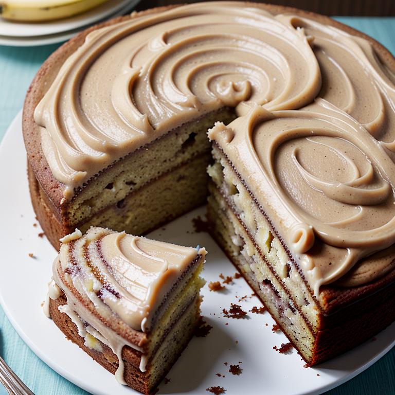 banana cake with browned butter frosting
