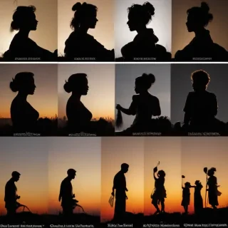 people silhouettes