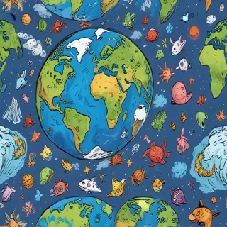 cartoon picture of planet earth