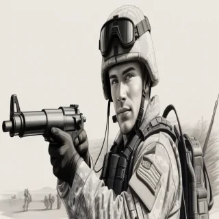 military drawing