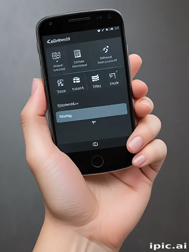 hand holding cell phone