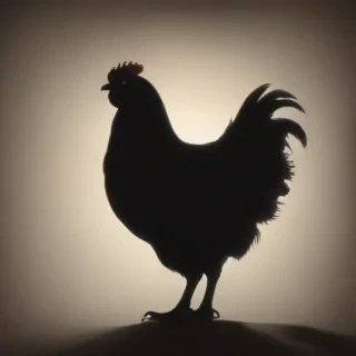 silhouette of a chicken